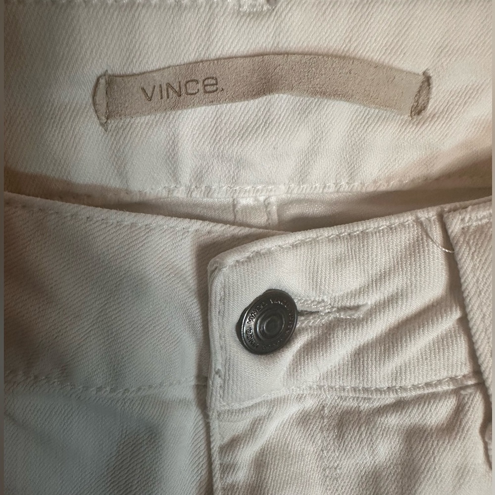 Vince White Tall Skinny Flare Leg Jeans Sz 24 x 36”Inseam - Picture 6 of 13